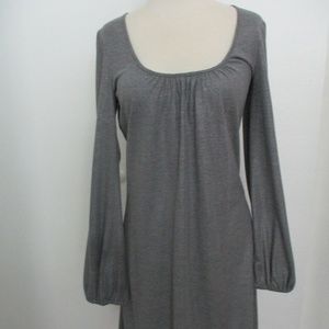 Trina Turk Grey Metallic Scoop Neck Dress Size 4